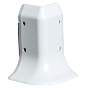 ANGLE DE RACCORDEMENT EXTERIEUR PERCE POUR PLINTHE HT 85mm BLANC PL2E 85 HY